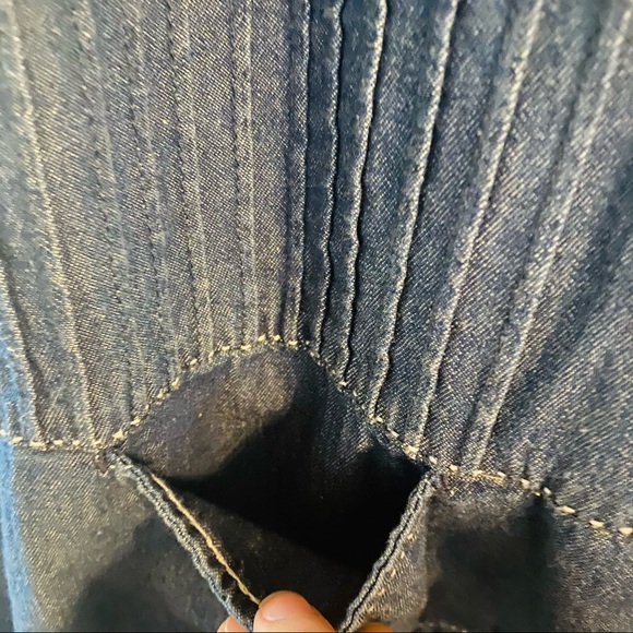 WOMENS COUNTRYWEAR CASUALS DENIM DRESS AND BLOUSE SET SIZE LARGE vintage Retro - Picture 14 of 14